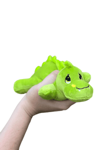Mini peluche lestée dino le dinosaure vue de profil