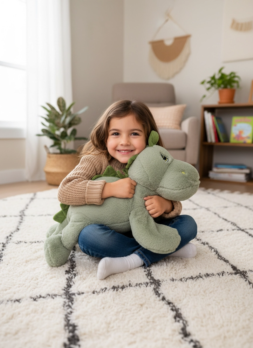 Peluche lestée dino le dinosaure