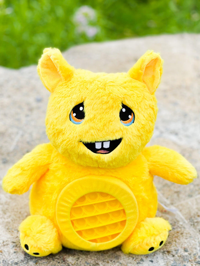 Evy Pop la peluche lourde sensorielle avec Pop it