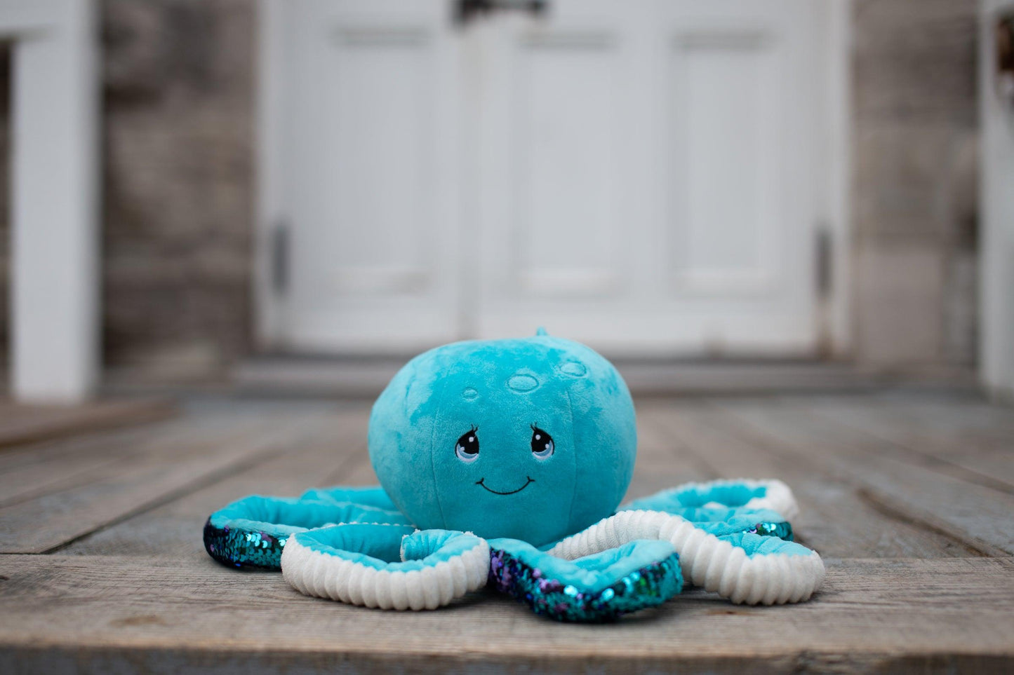 Octa Blue peluche en pieuvre de couleur bleu lourde et sensorielle