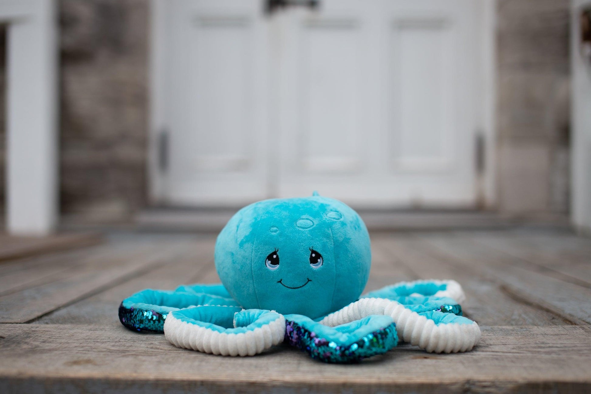 Octa Blue peluche en pieuvre de couleur bleu lourde et sensorielle