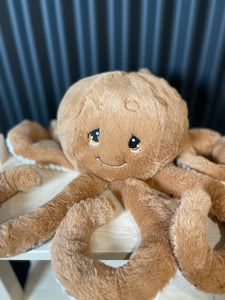 Octamiel peluche en pieuvre de couleur caramel lourde et sensorielle