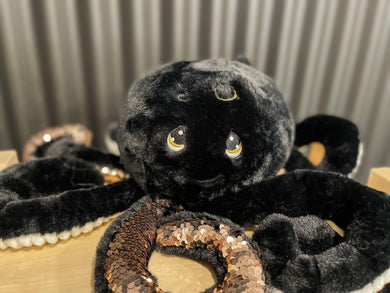Octalux peluche en pieuvre de couleur noir lourde et sensorielle