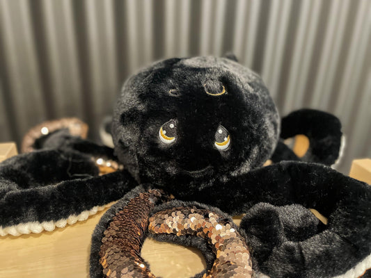 Octalux peluche en pieuvre de couleur noir lourde et sensorielle